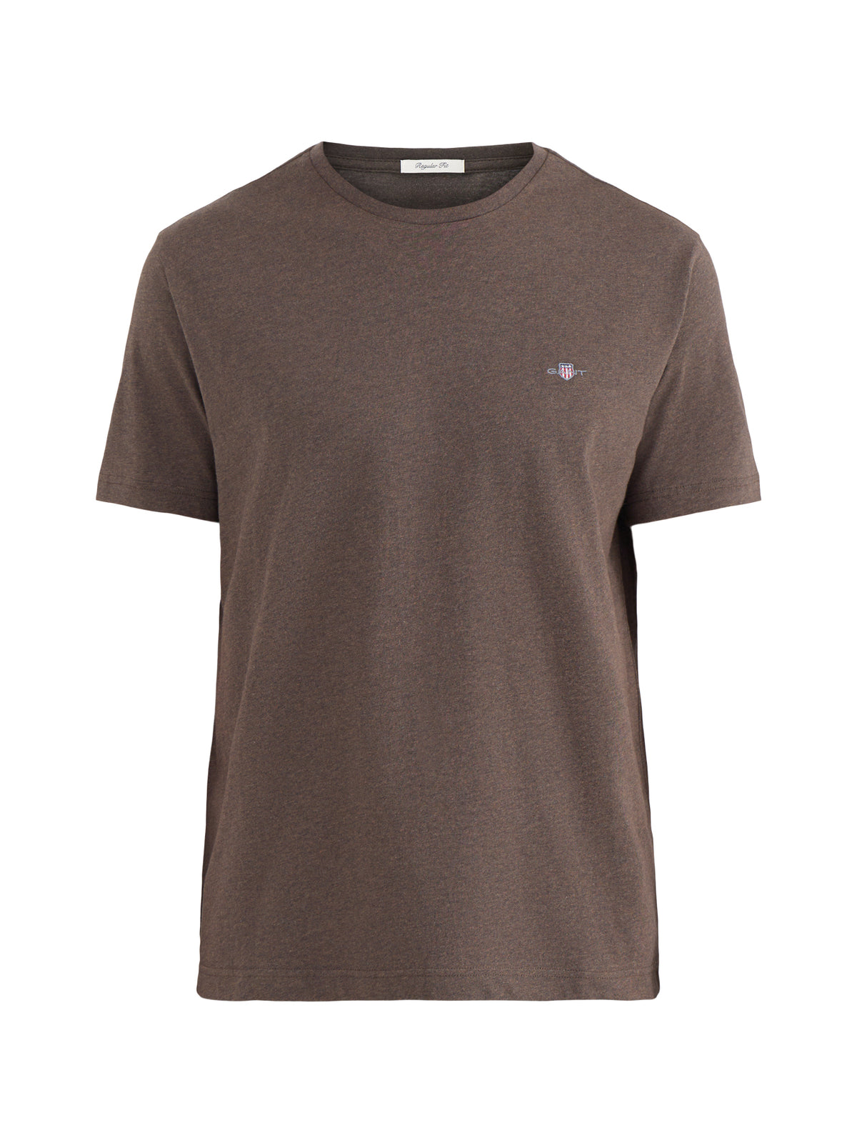 Shield Cotton Graphic T-Shirt - Black Brown Melange