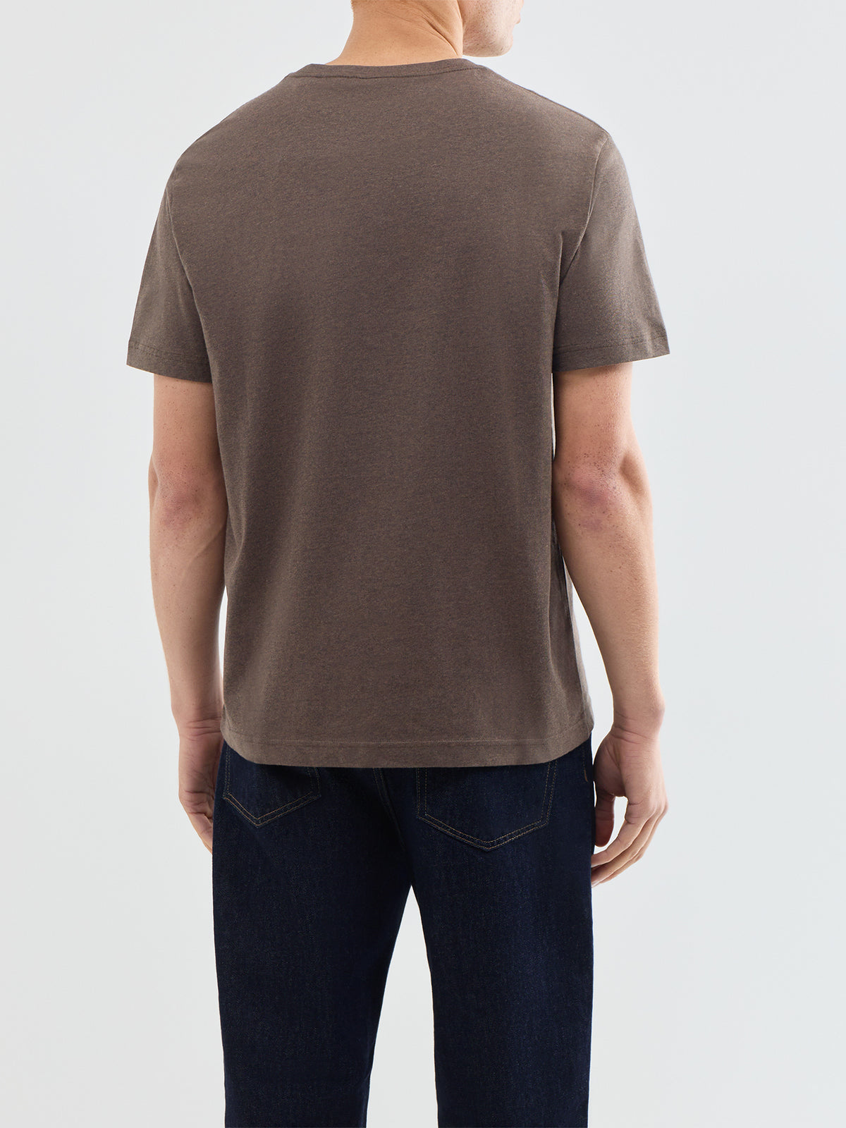 Shield Cotton Graphic T-Shirt - Black Brown Melange
