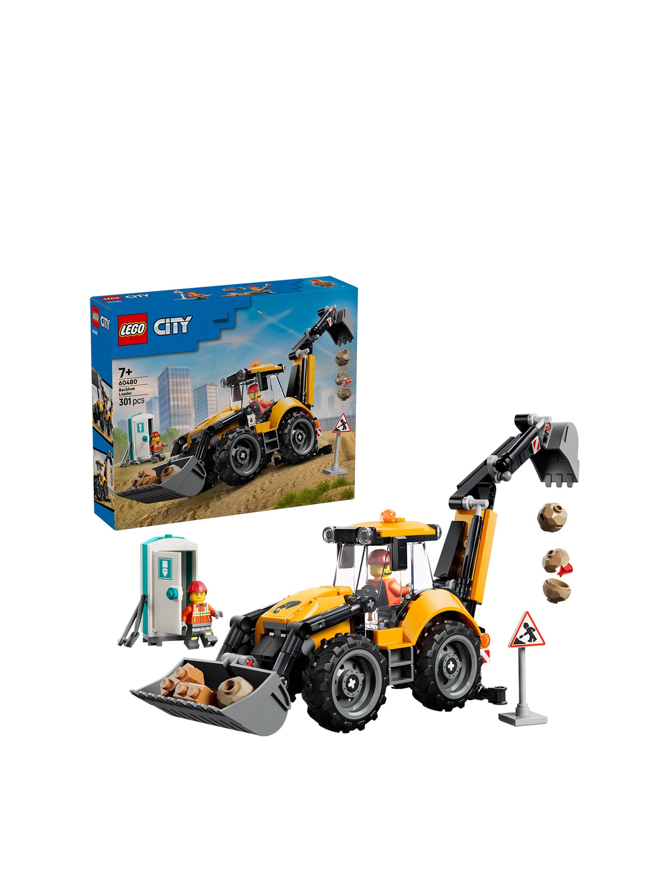 Yellow Backhoe Loader 60480