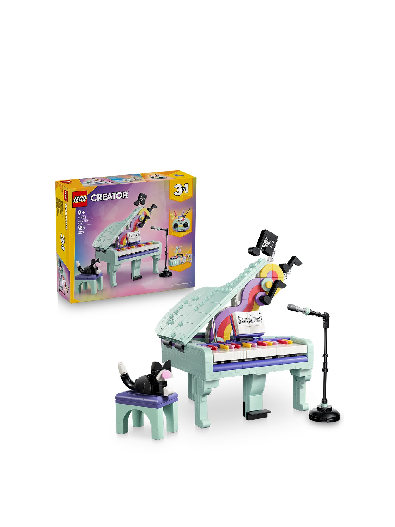 Music Decor Piano With Cat 31192