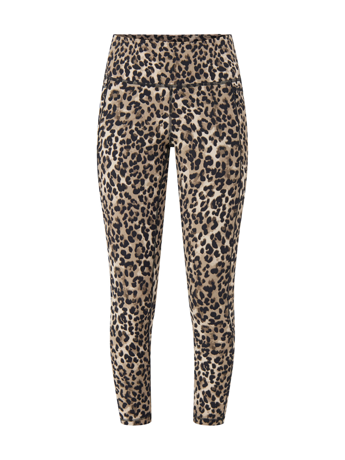 Power 7/8 Piping Workout Leggings – Brown Ink Leopard Print