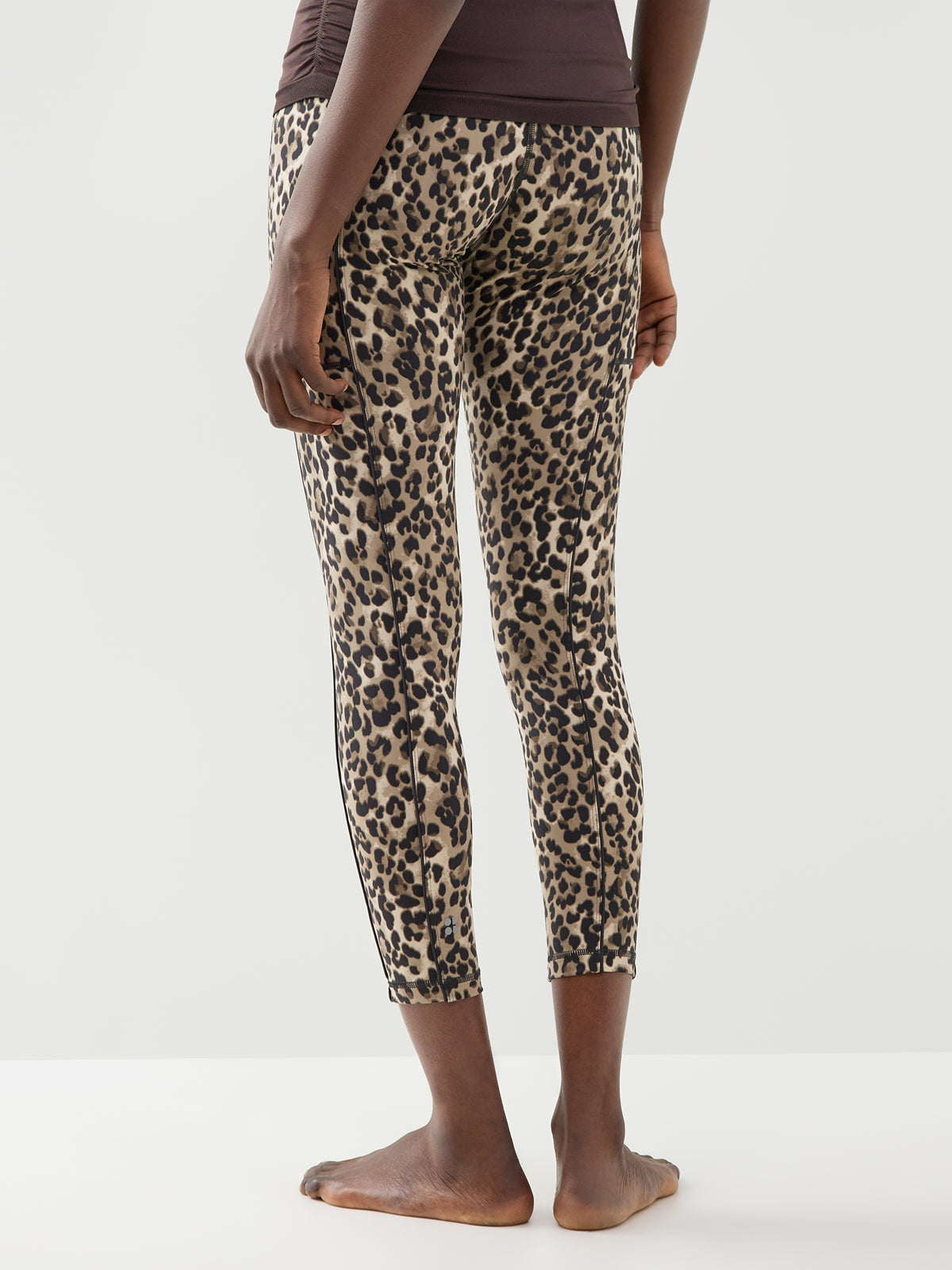 Power 7/8 Piping Workout Leggings – Brown Ink Leopard Print