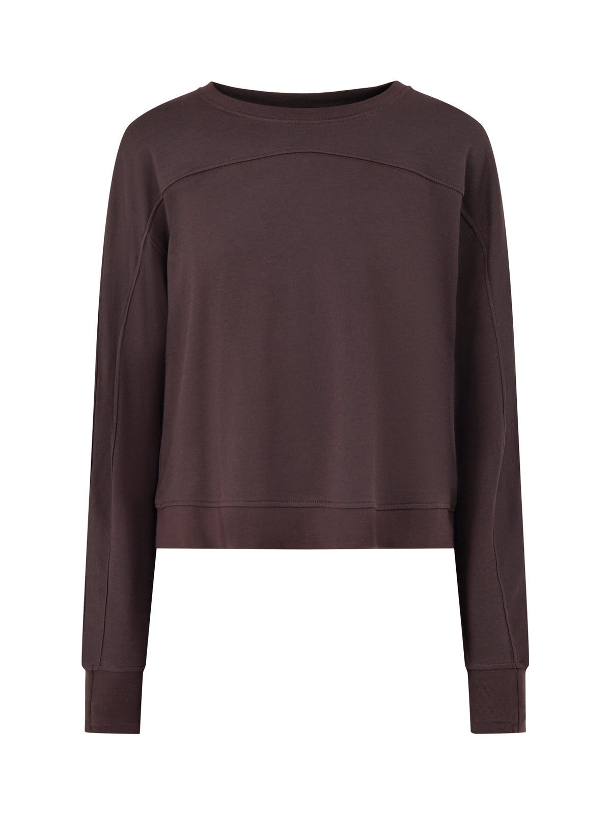 After Class Modal & Organic Cotton Yoke Crop – Espresso Brown