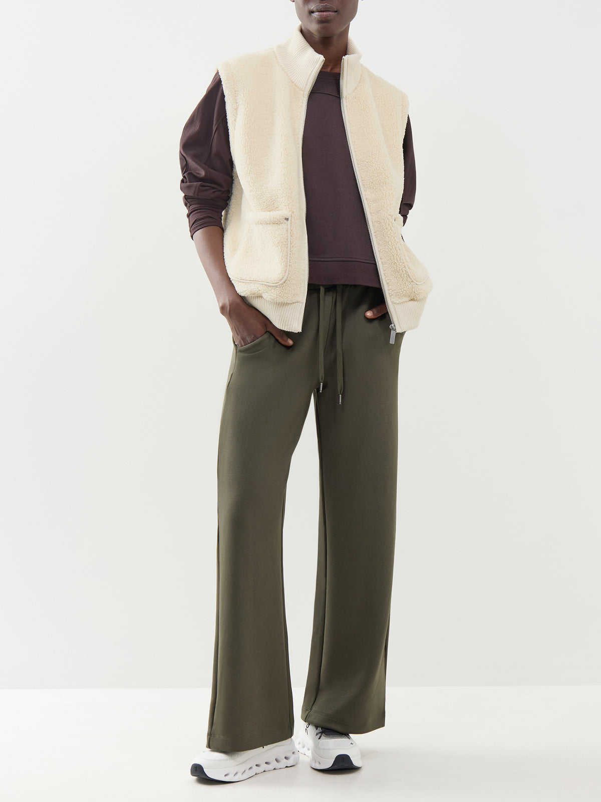 After Class Modal & Organic Cotton Yoke Crop – Espresso Brown