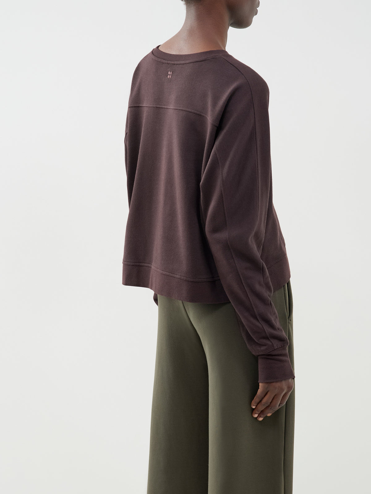 After Class Modal & Organic Cotton Yoke Crop – Espresso Brown