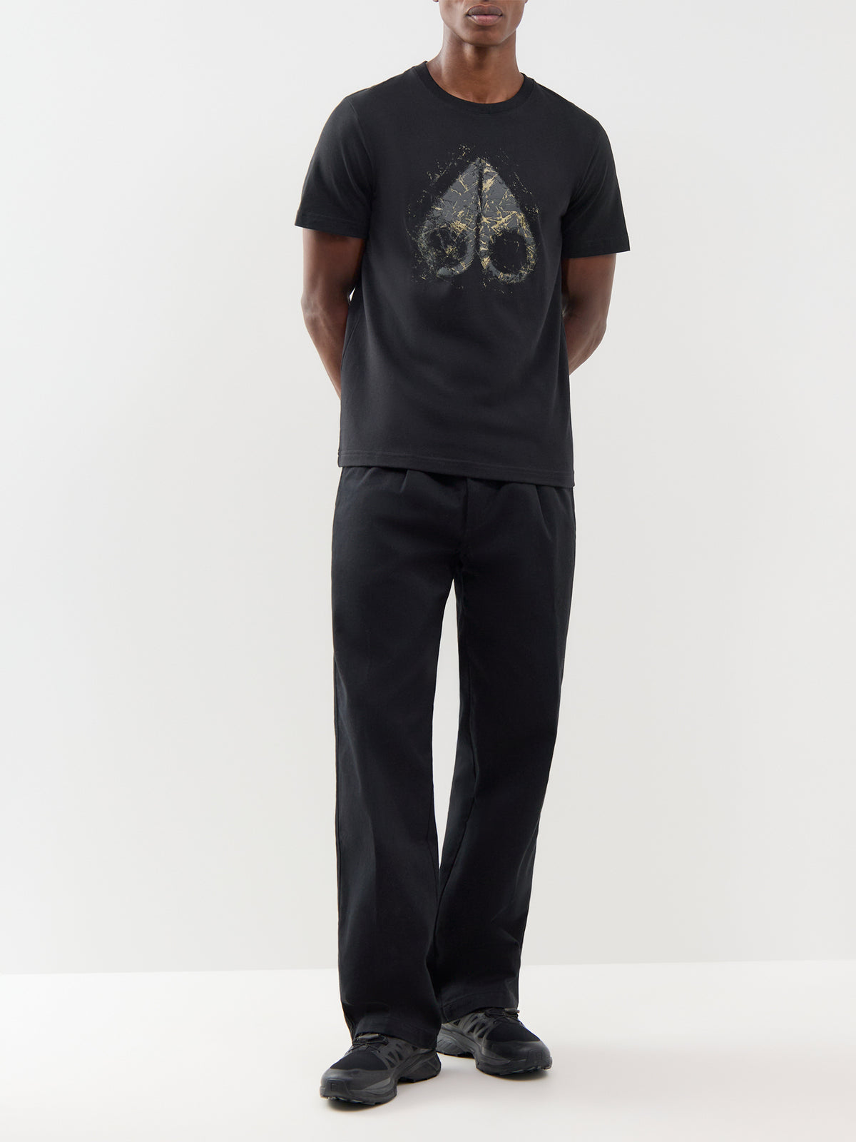 Gold Icebreak Logo T-Shirt Black