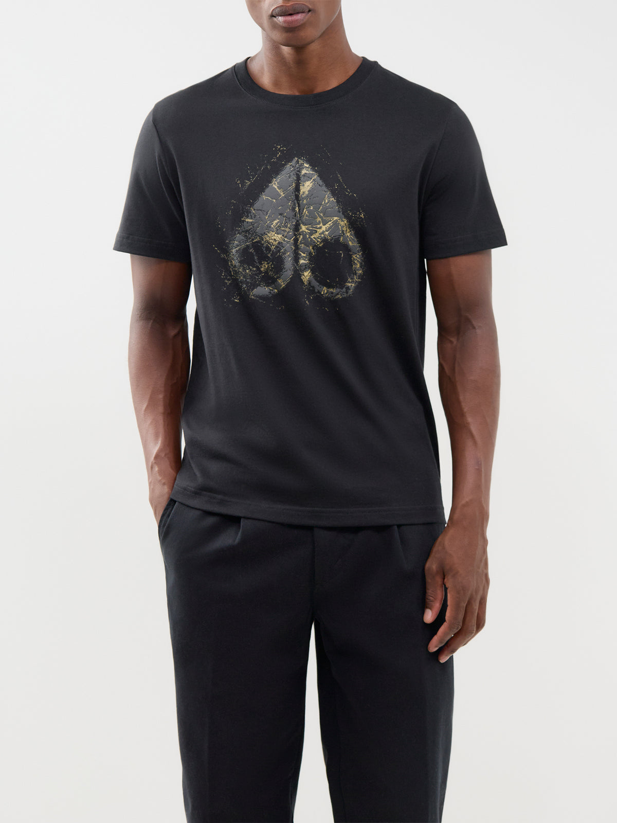 Gold Icebreak Logo T-Shirt Black
