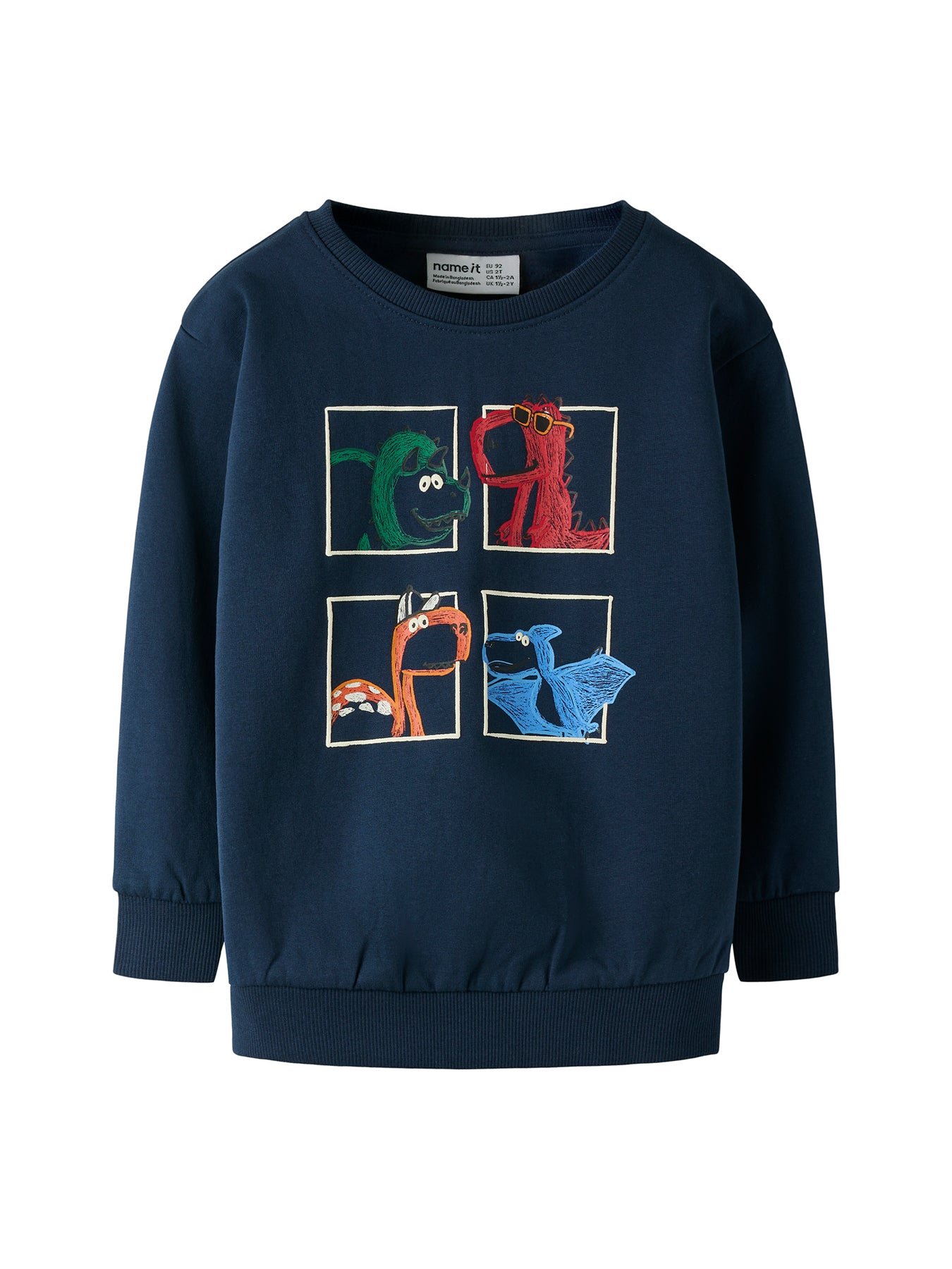 Kids Organic Cotton Sweatshirt Navy