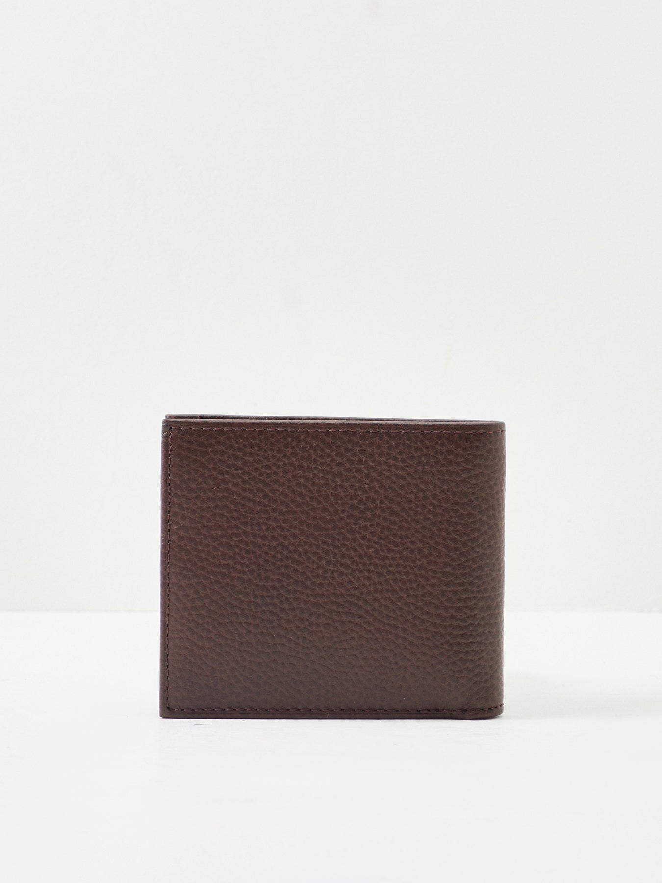 Pebble Leather Wallet Brown