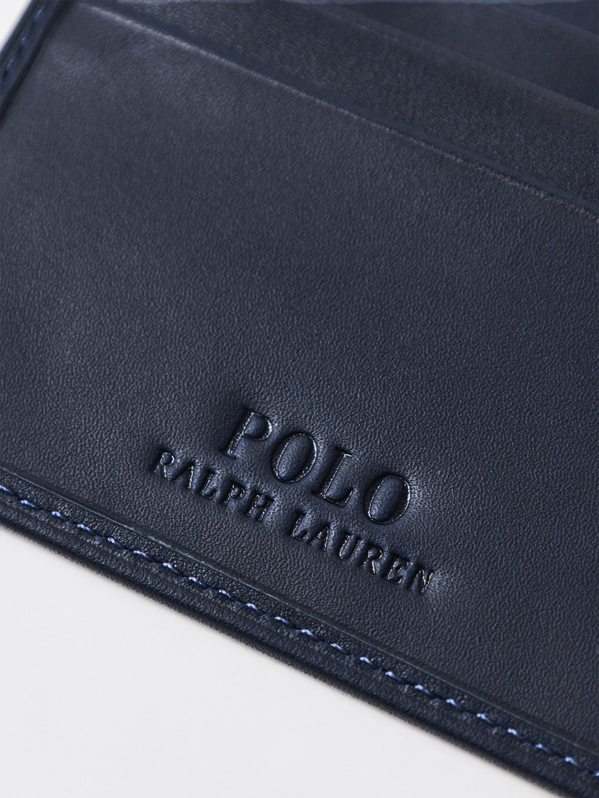 Bear Leather Billfold Card Holder - Newport Navy