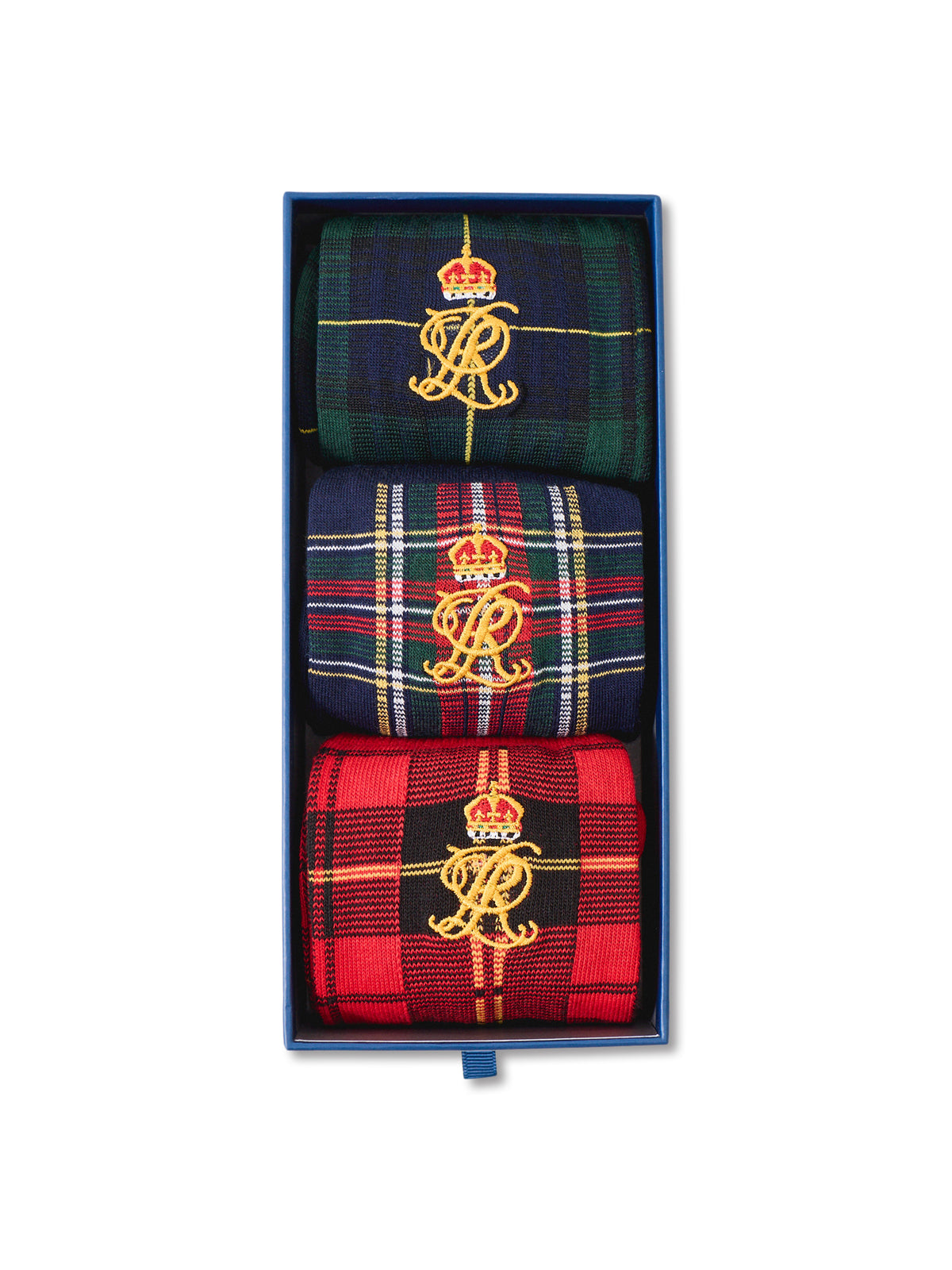 Crest 3-Pack Socks Gift Box - Red, Navy & Multi