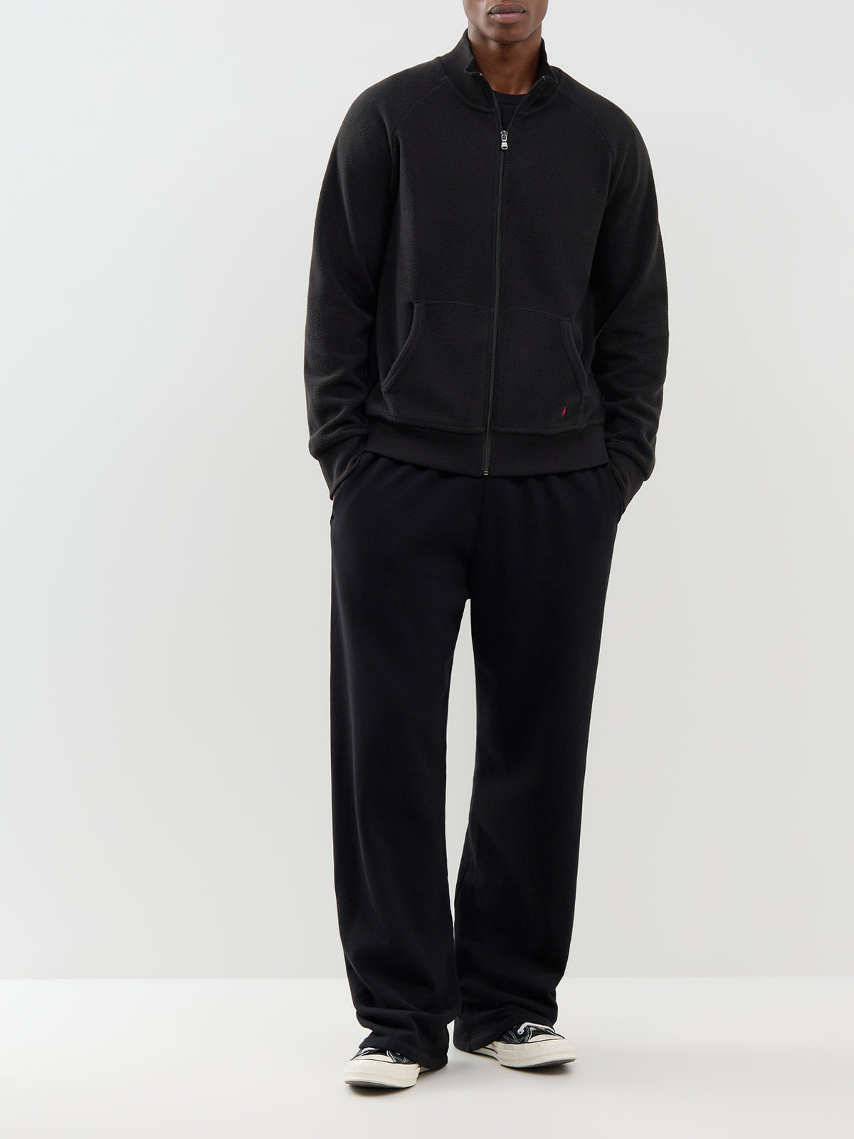 Cotton Blend Full-Zip Lounge Sweatshirt