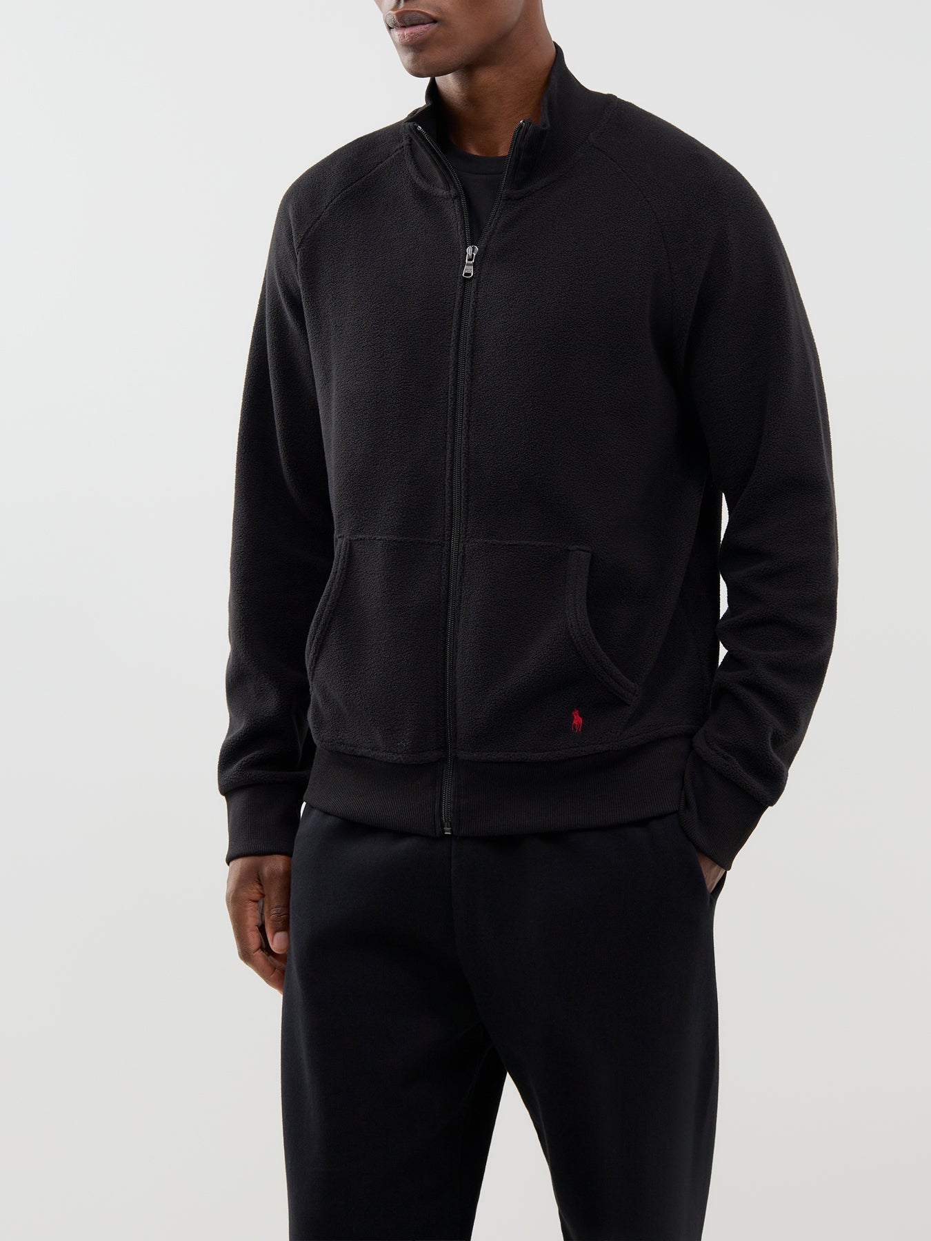 Cotton Blend Full-Zip Lounge Sweatshirt