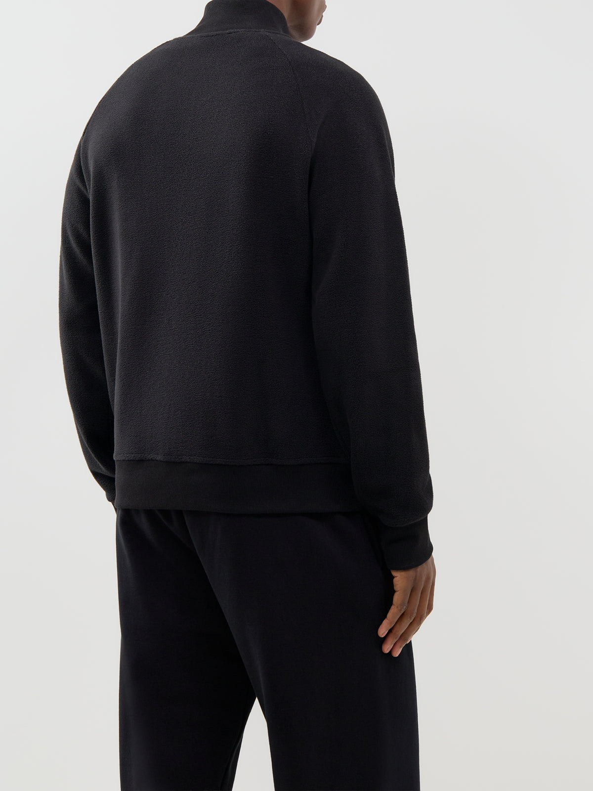 Cotton Blend Full-Zip Lounge Sweatshirt