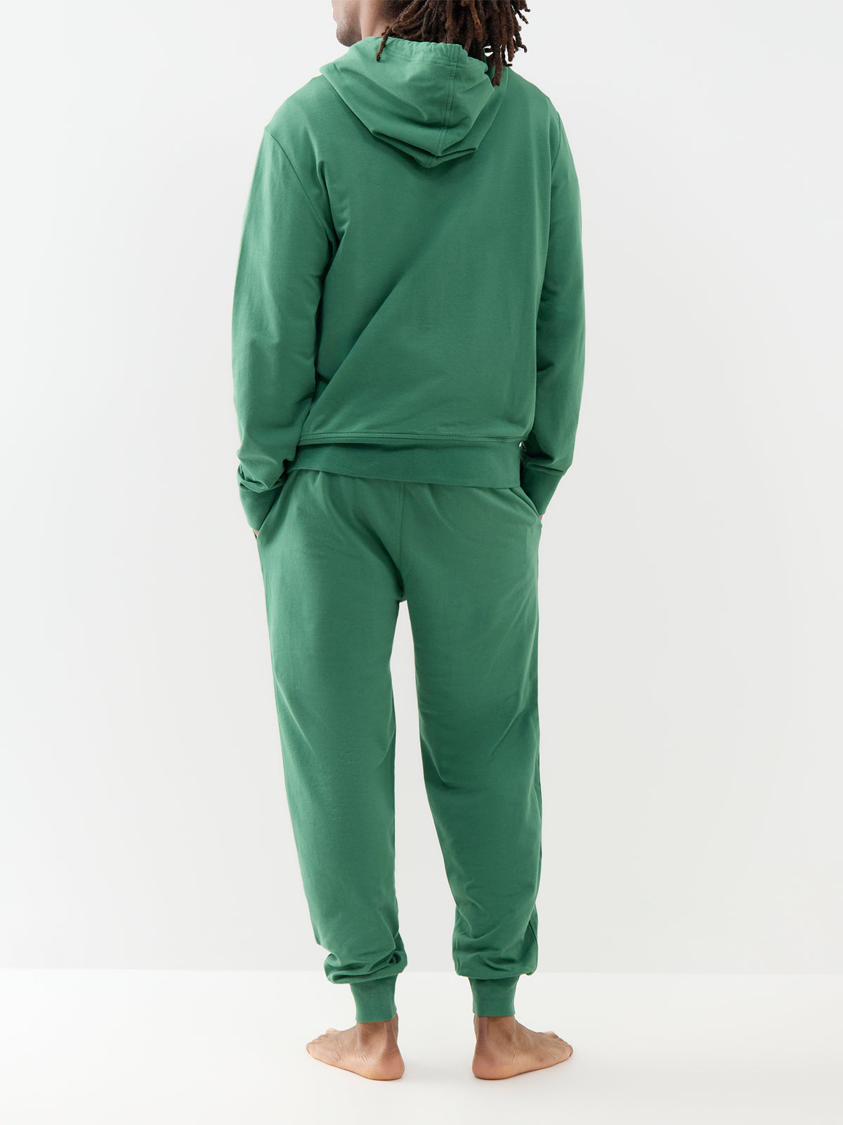 Cotton Blend Lounge Joggers - Verano Green