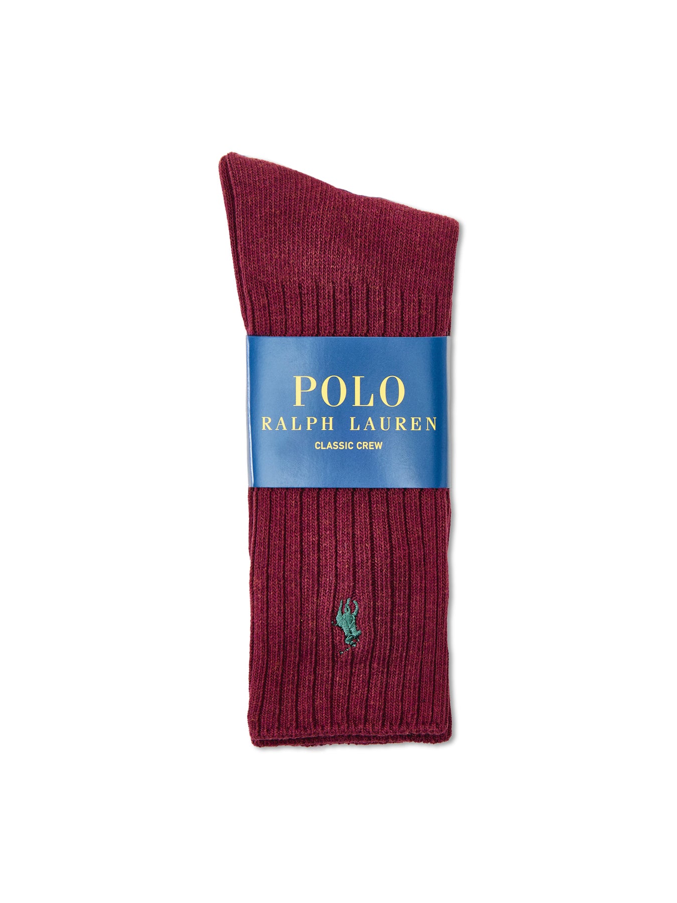 Classic Cotton-Blend Crew Socks Burgundy