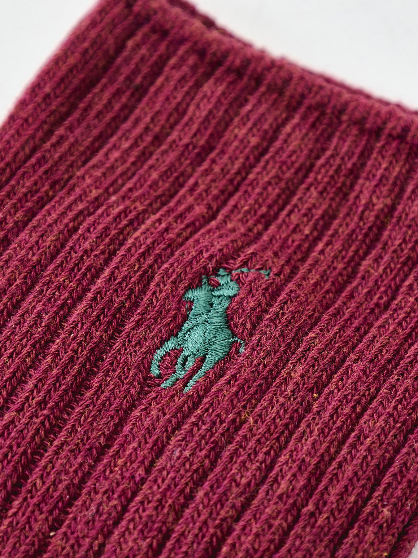 Classic Cotton-Blend Crew Socks Burgundy