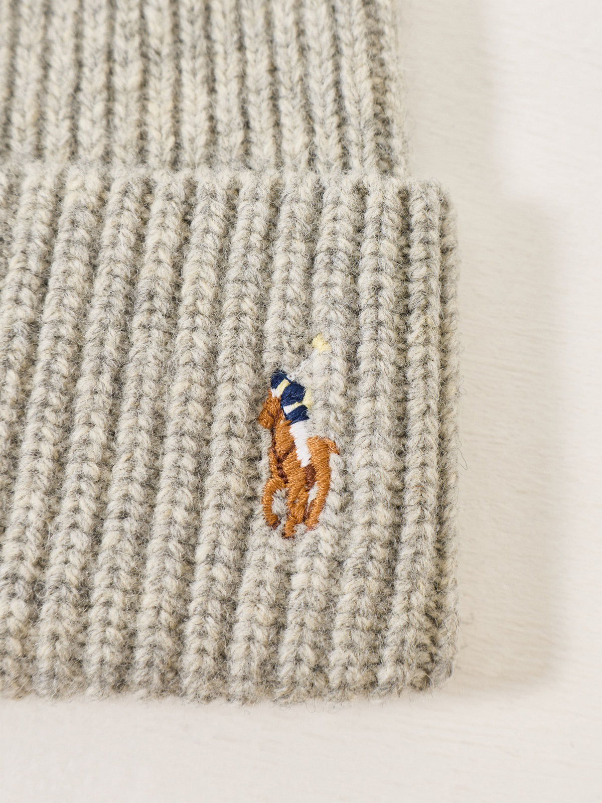 Wool-Blend Multi Pony Beanie – Grey