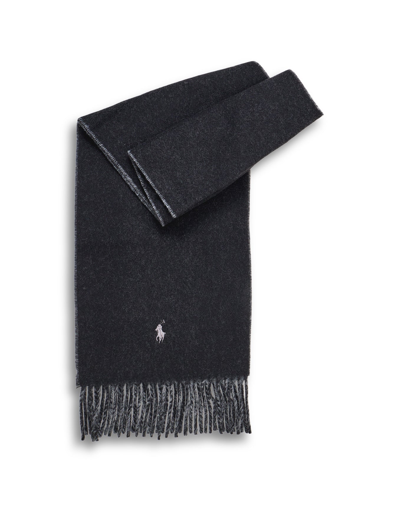 Polo Ralph Lauren Reversible Wool Scarf Black/Grey