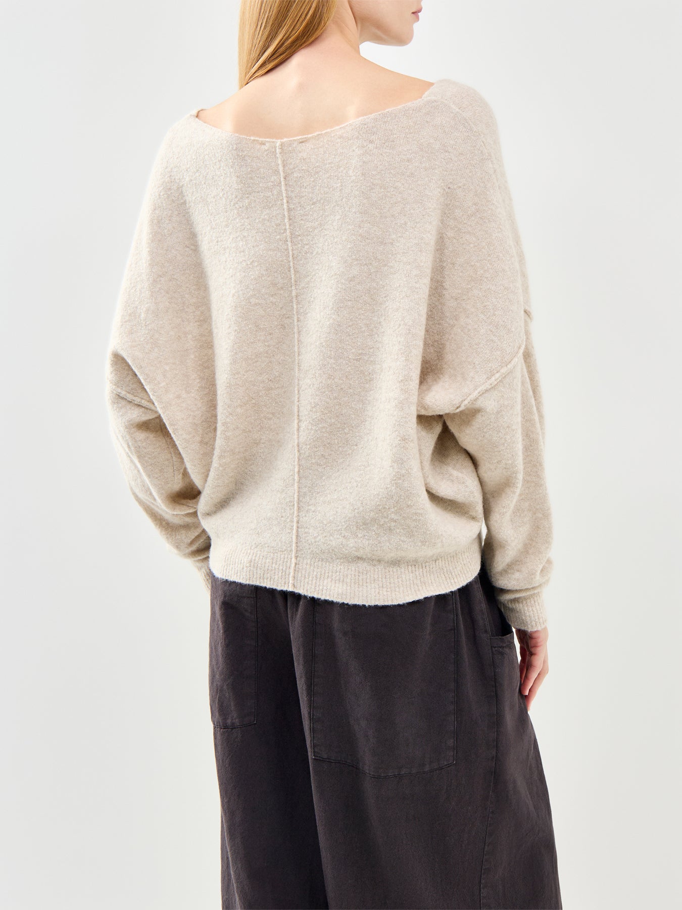 Damsville Boat Neck T-Shirt Cream