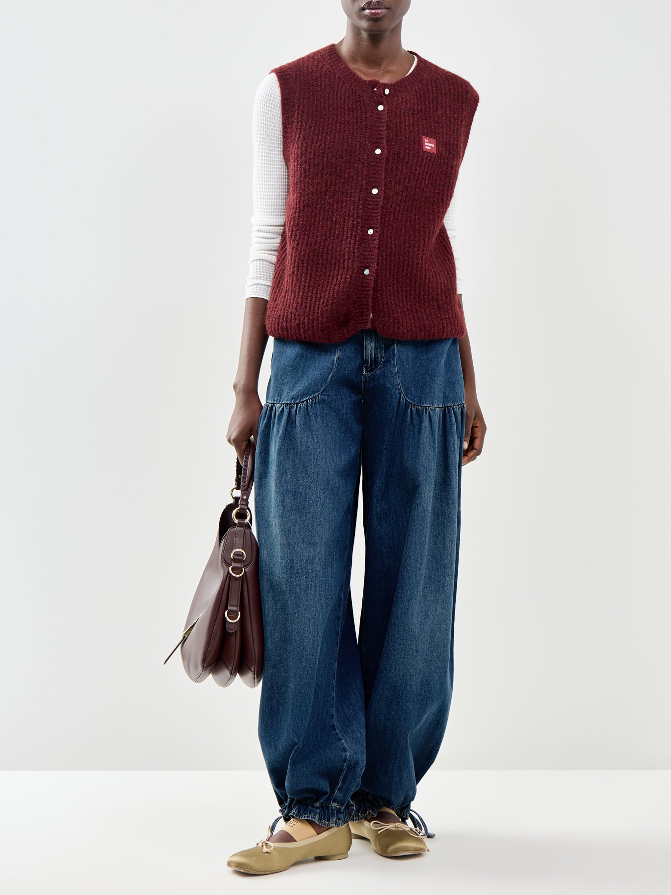 East Knit Vest Red