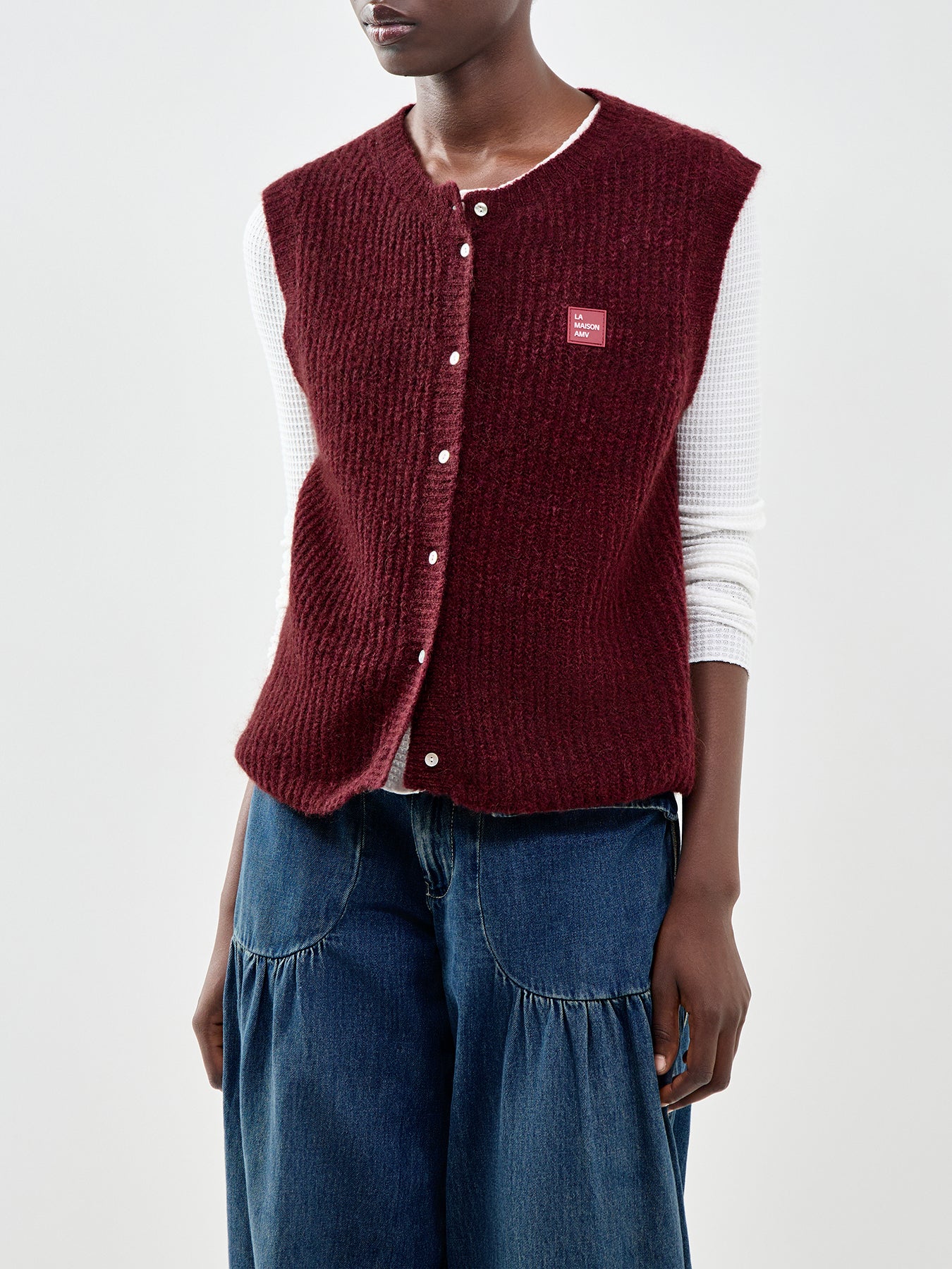 East Knit Vest Red