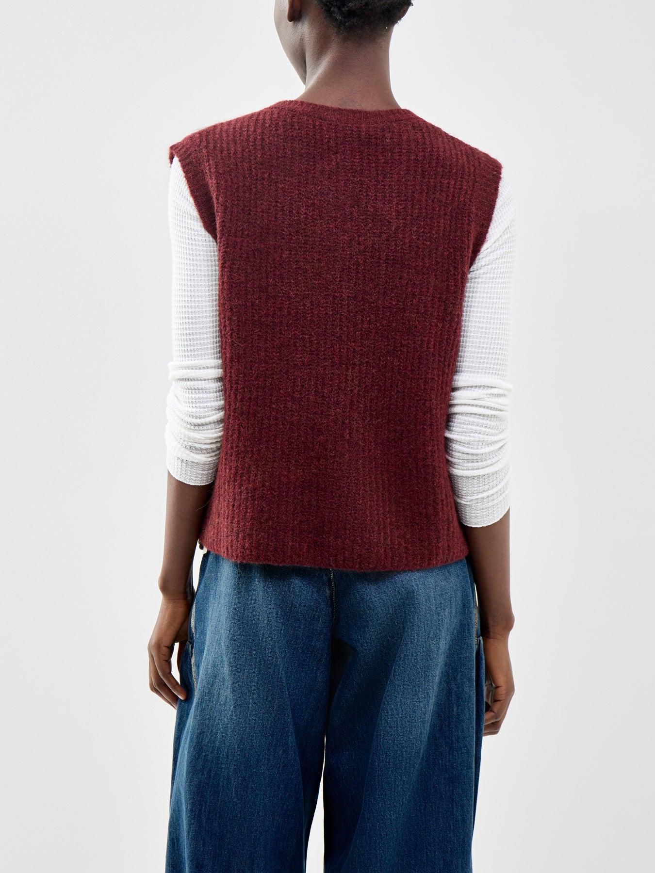 East Knit Vest Red