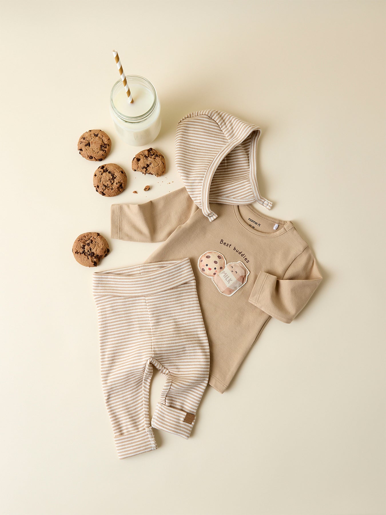 Baby Organic Cotton Leggings Beige
