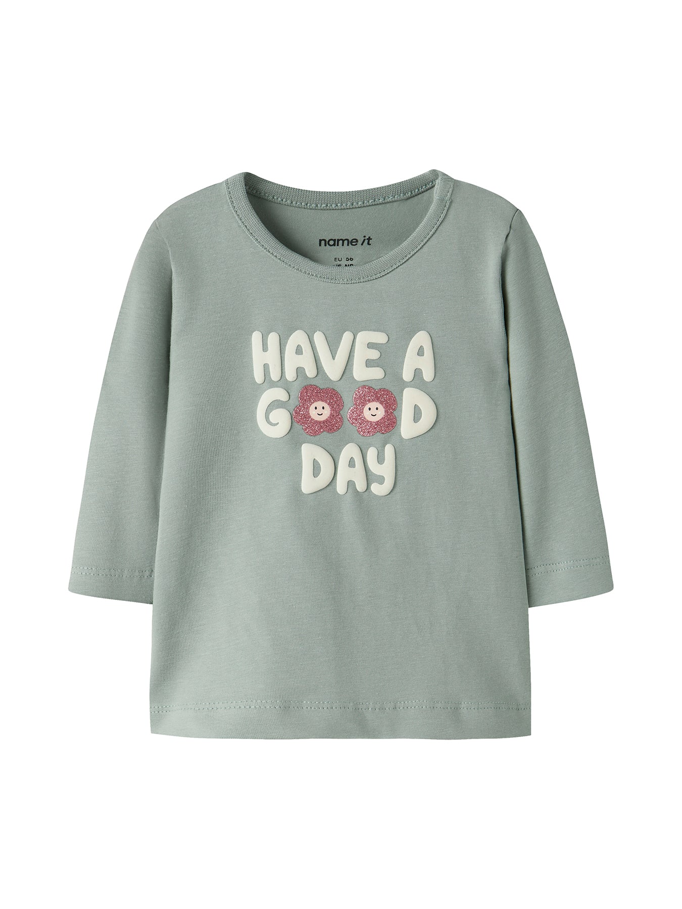 Baby Organic Cotton Long Sleeve Top Green