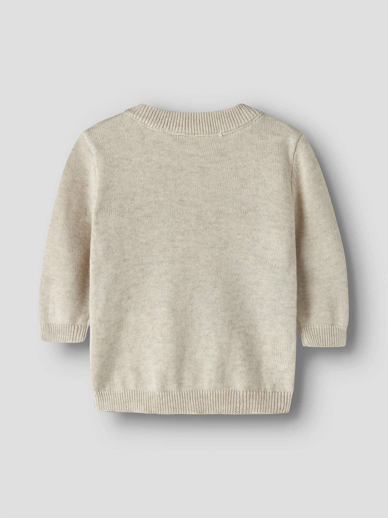 Baby Organic Cotton Ligan Knitted Sweatshirt Beige
