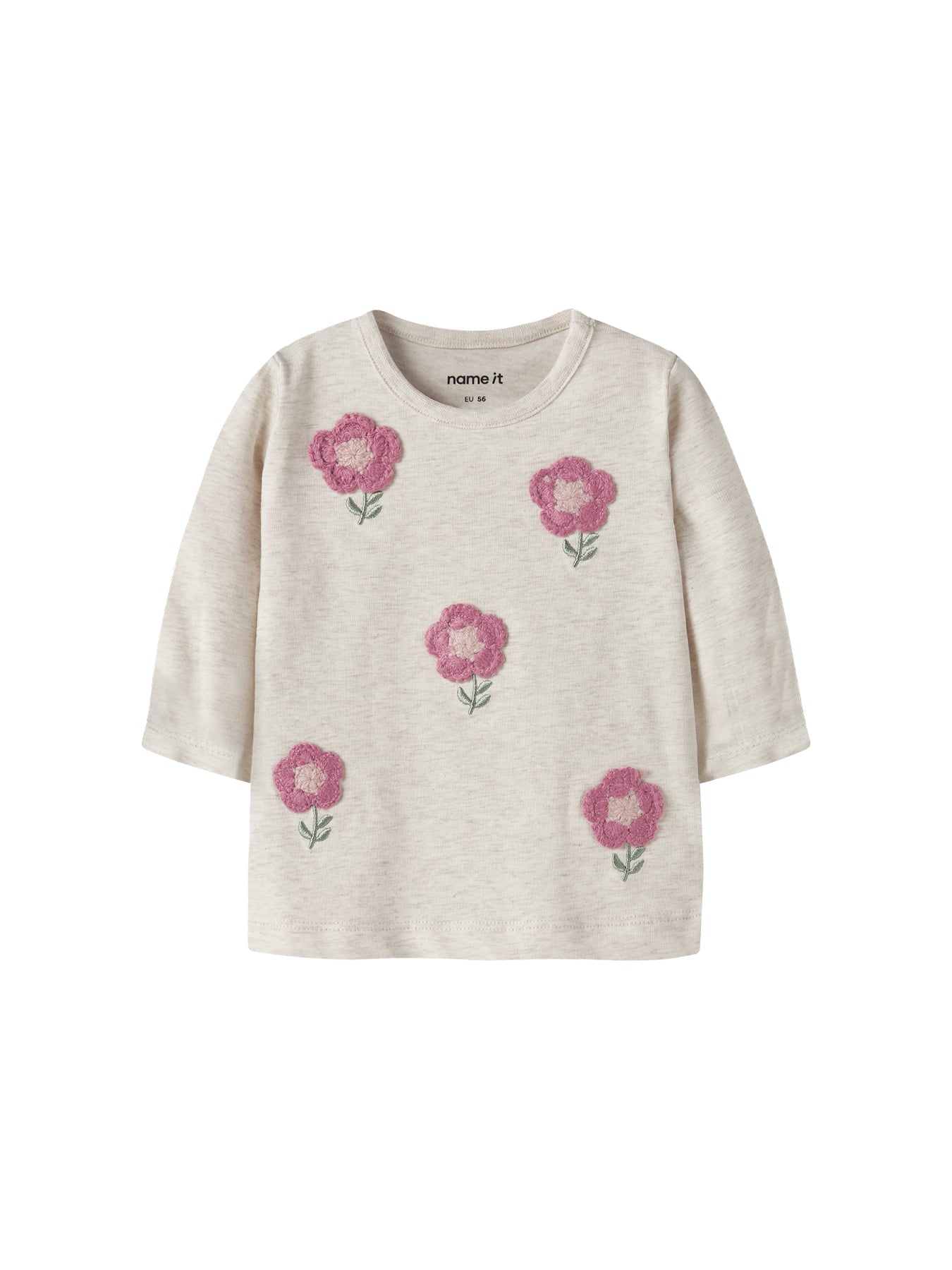 Baby Name It Organic Cotton Lamaia Long Sleeve Top Cream