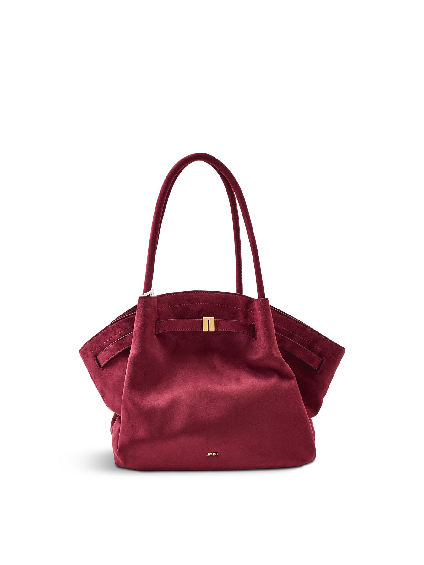 JW PEI Hana Faux Suede Medium Tote Bag Red