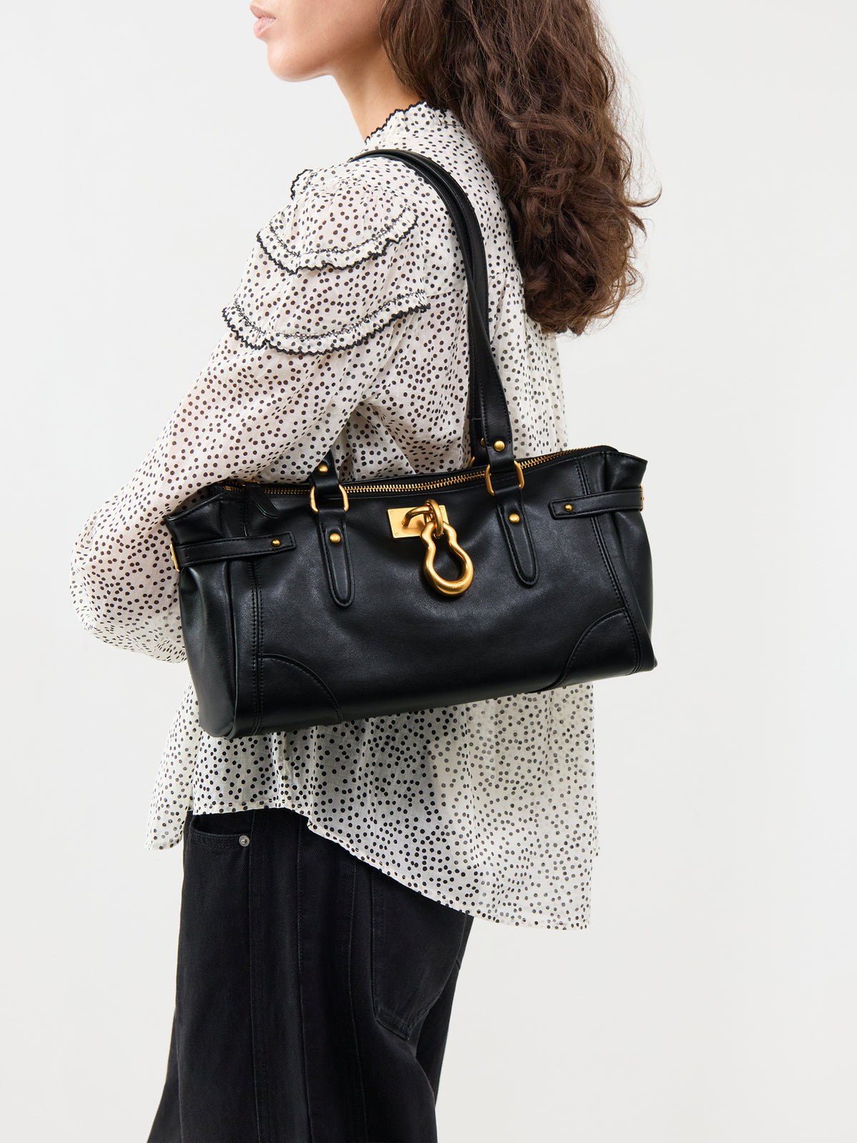 JW PEI Yvette Elongated Tote Bag Black