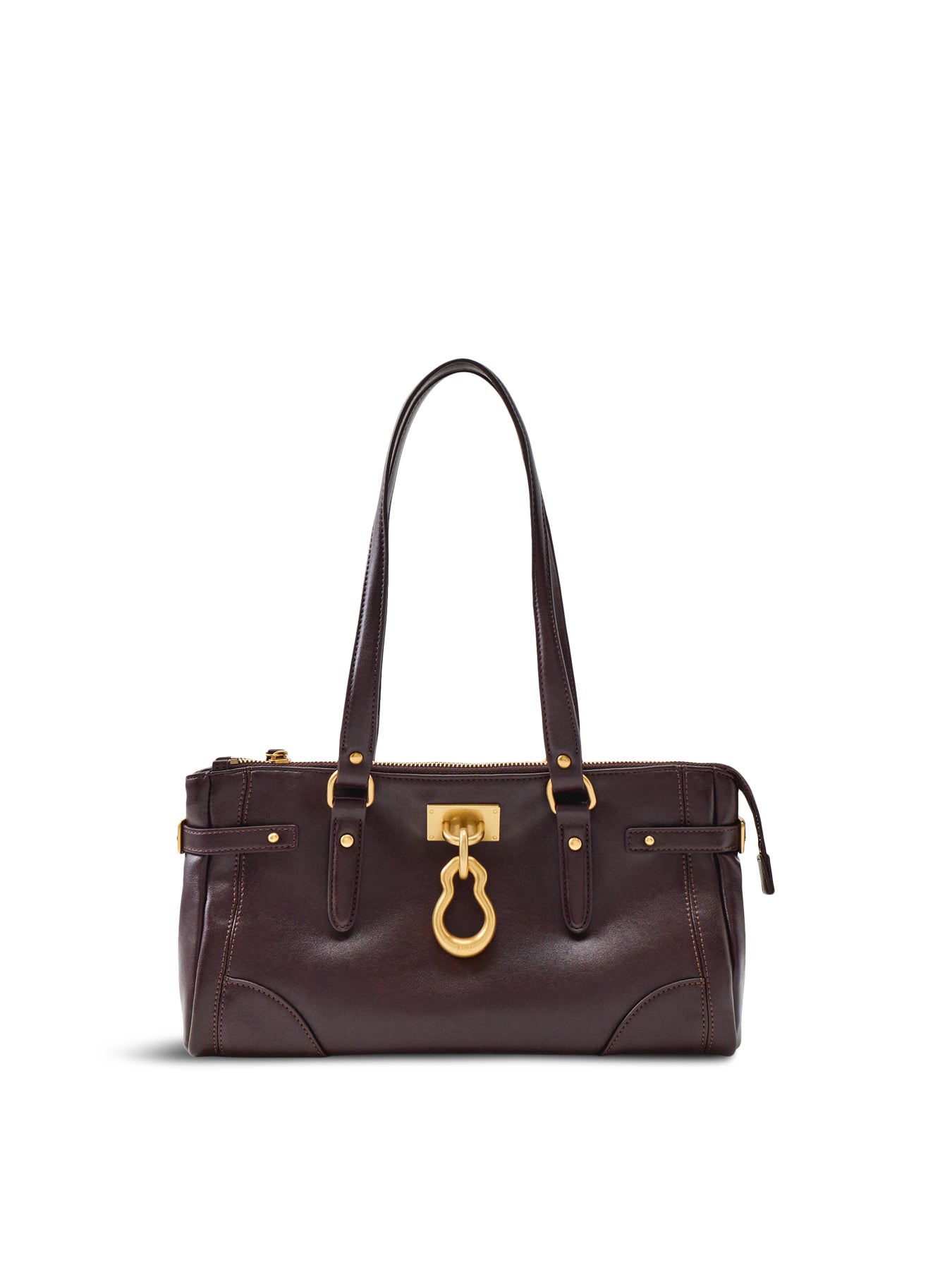 JW PEI Yvette Elongated Tote Bag Dark Brown