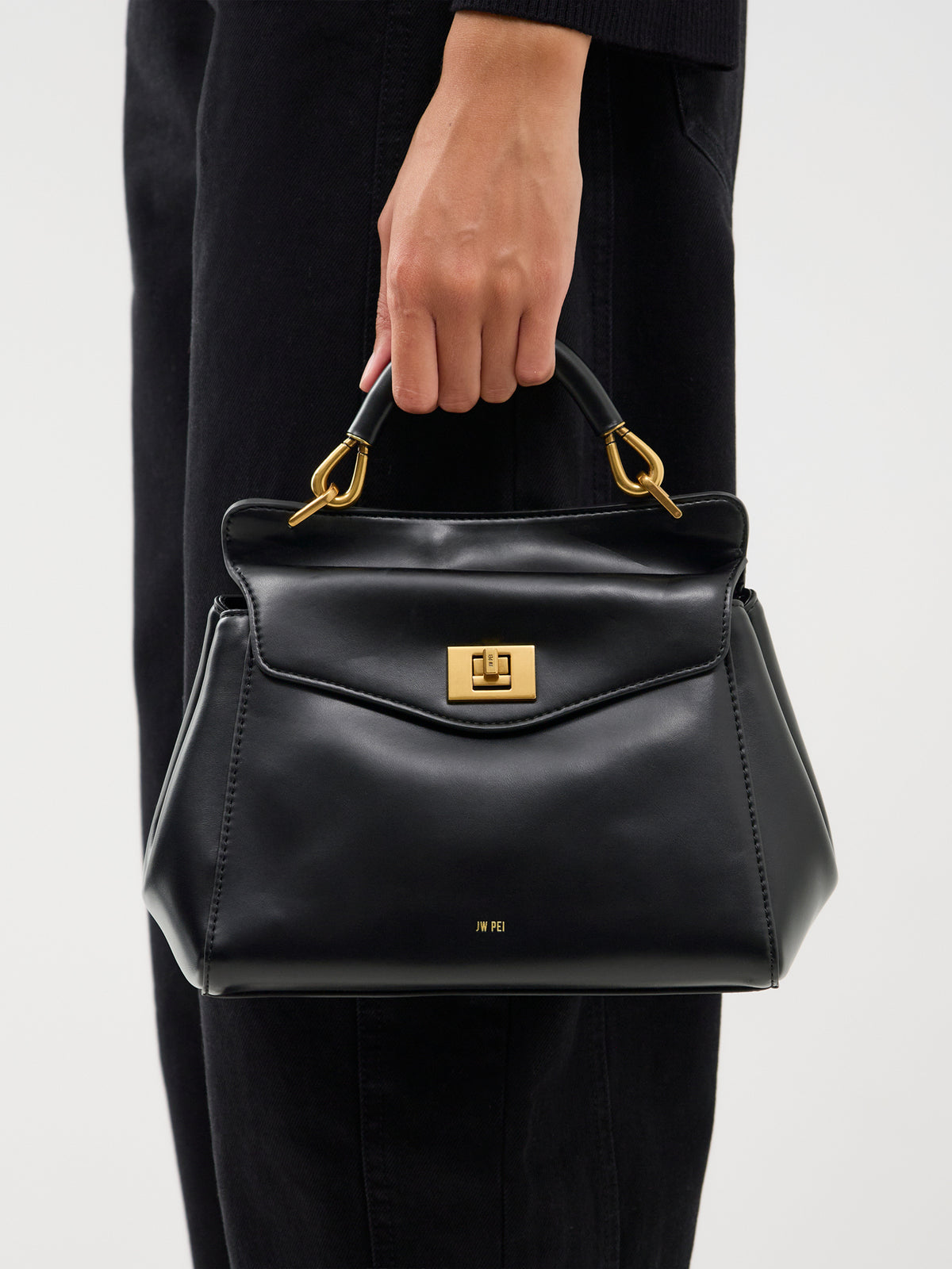 JW PEI Lucia Classic Top Handle Bag Black