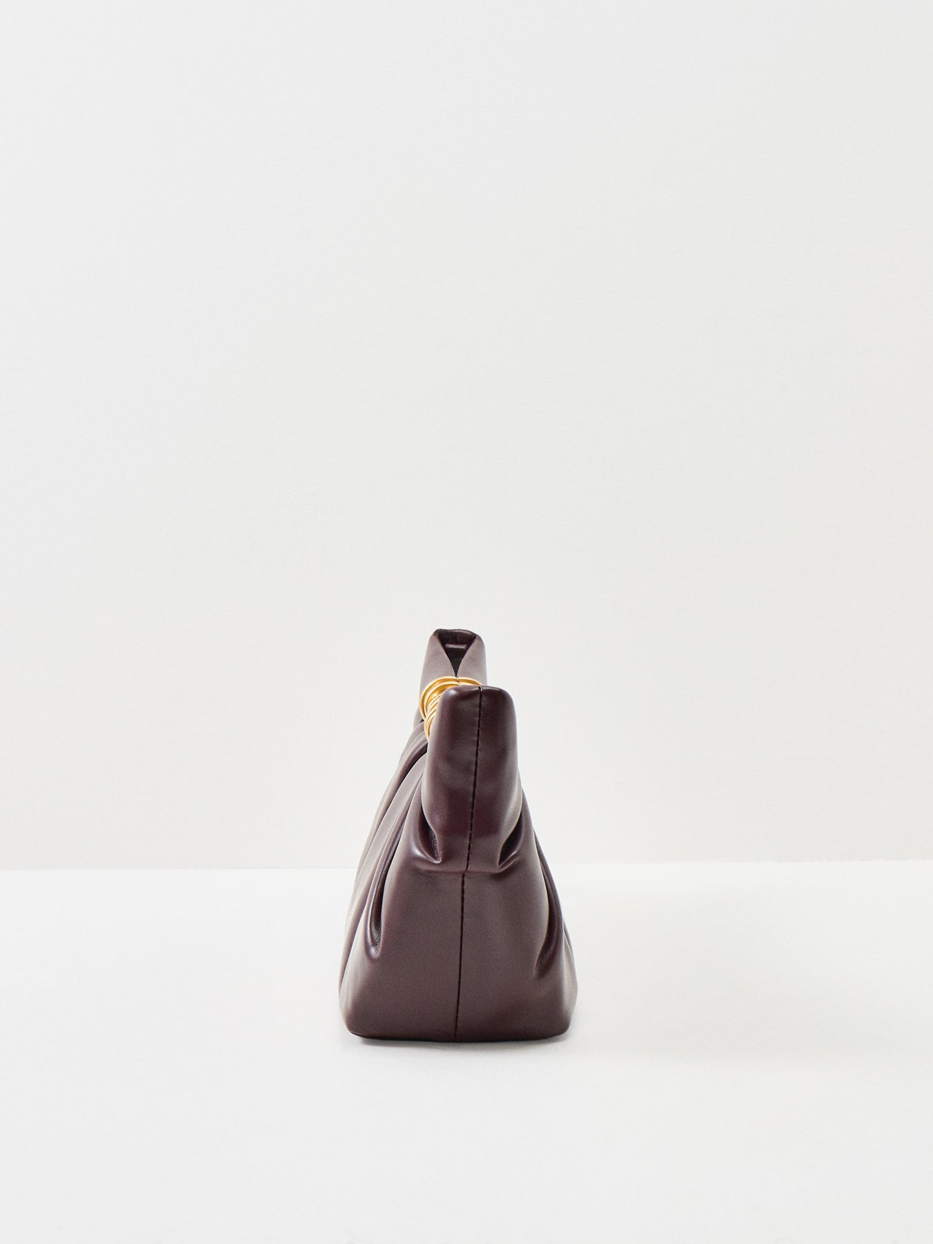 JW PEI Leia Pleated Clutch Deep Burgundy