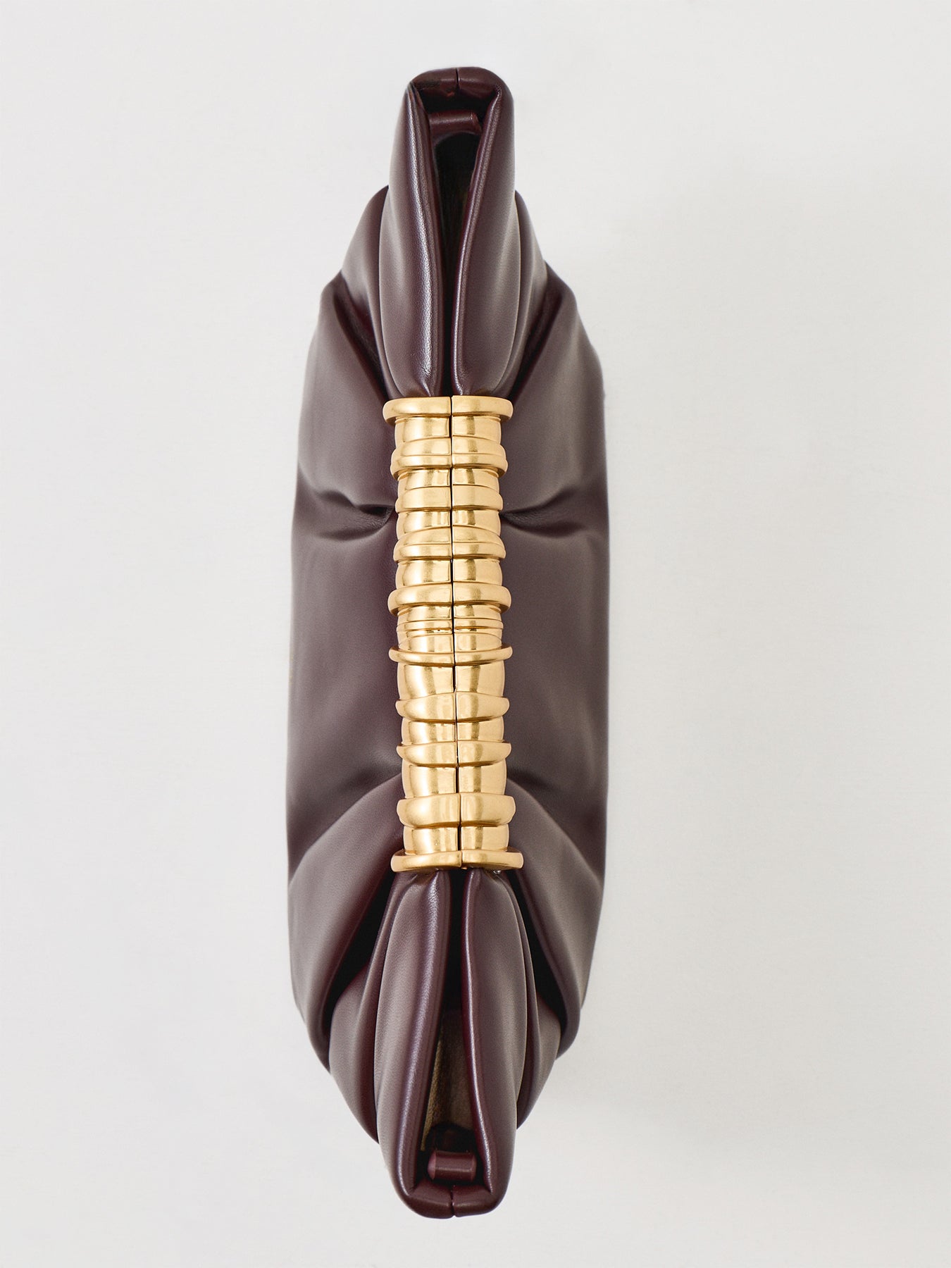 JW PEI Leia Pleated Clutch Deep Burgundy