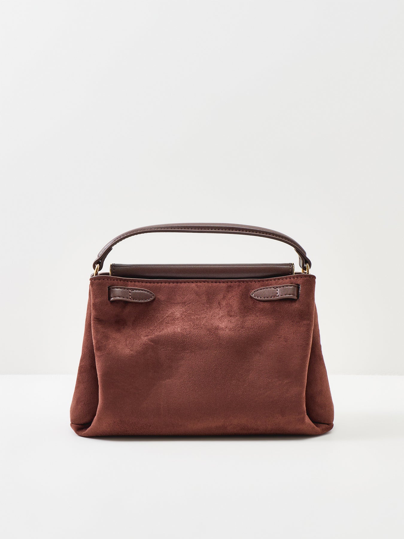 JW PEI Carmen Faux Suede Top Handle Bag Brown