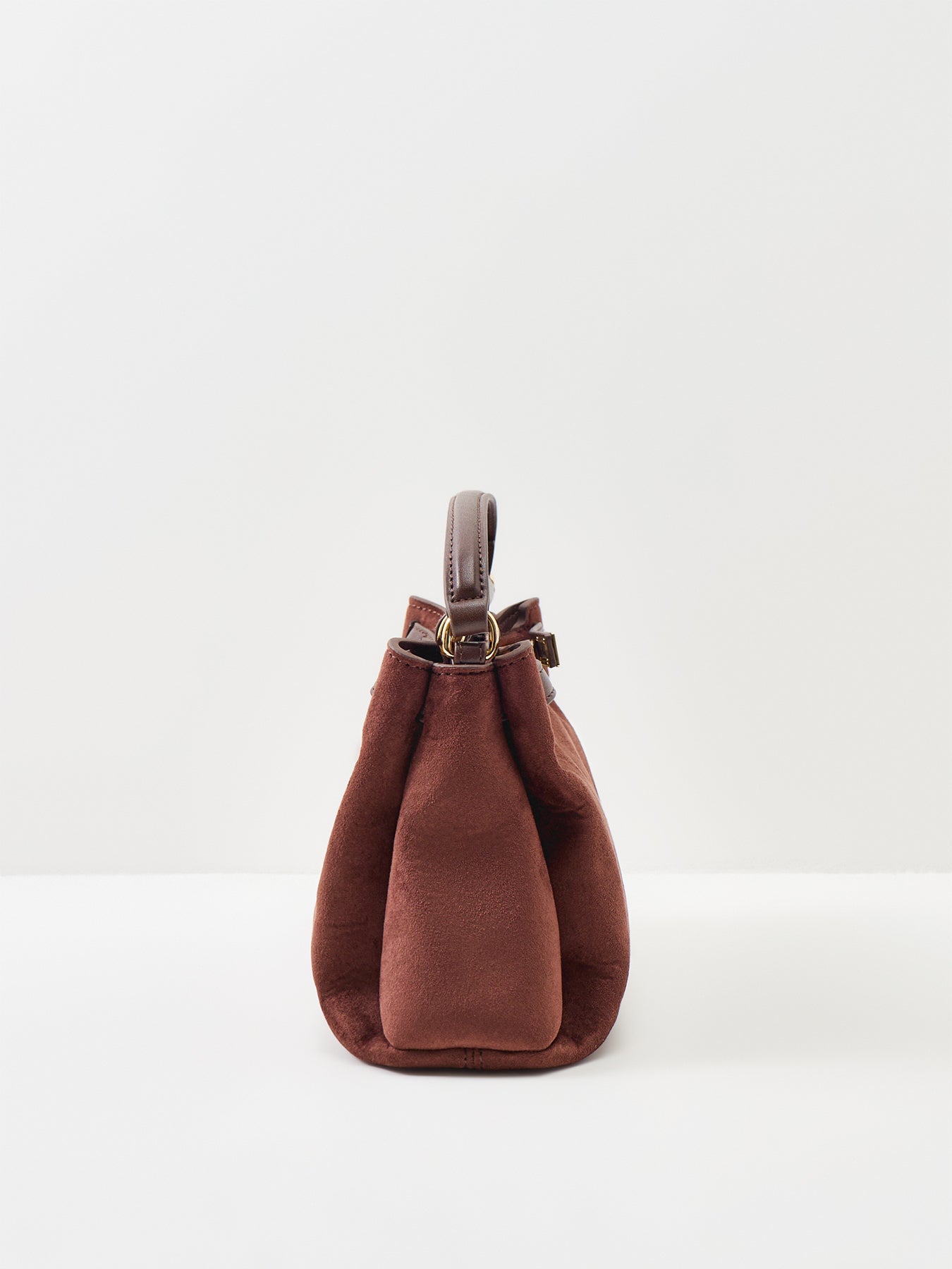 JW PEI Carmen Faux Suede Top Handle Bag Brown
