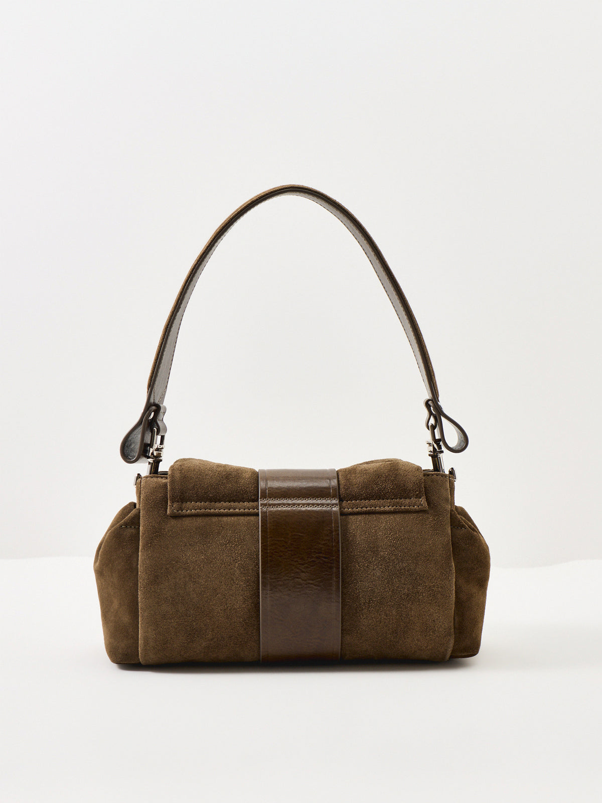 Hazel Treasure Calf Leather Shoulder Bag – Khaki