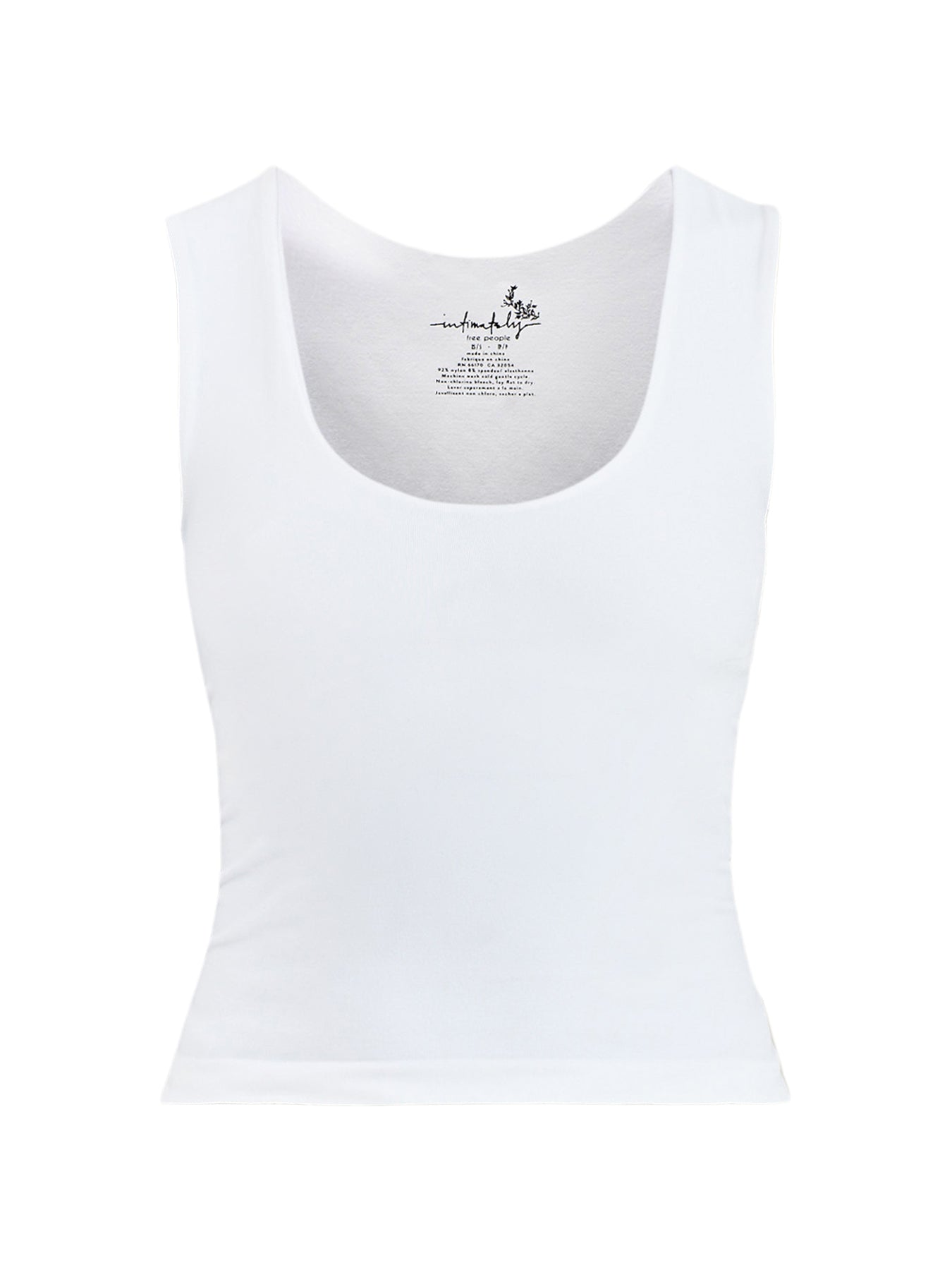 Clean Lines Muscle Cami White