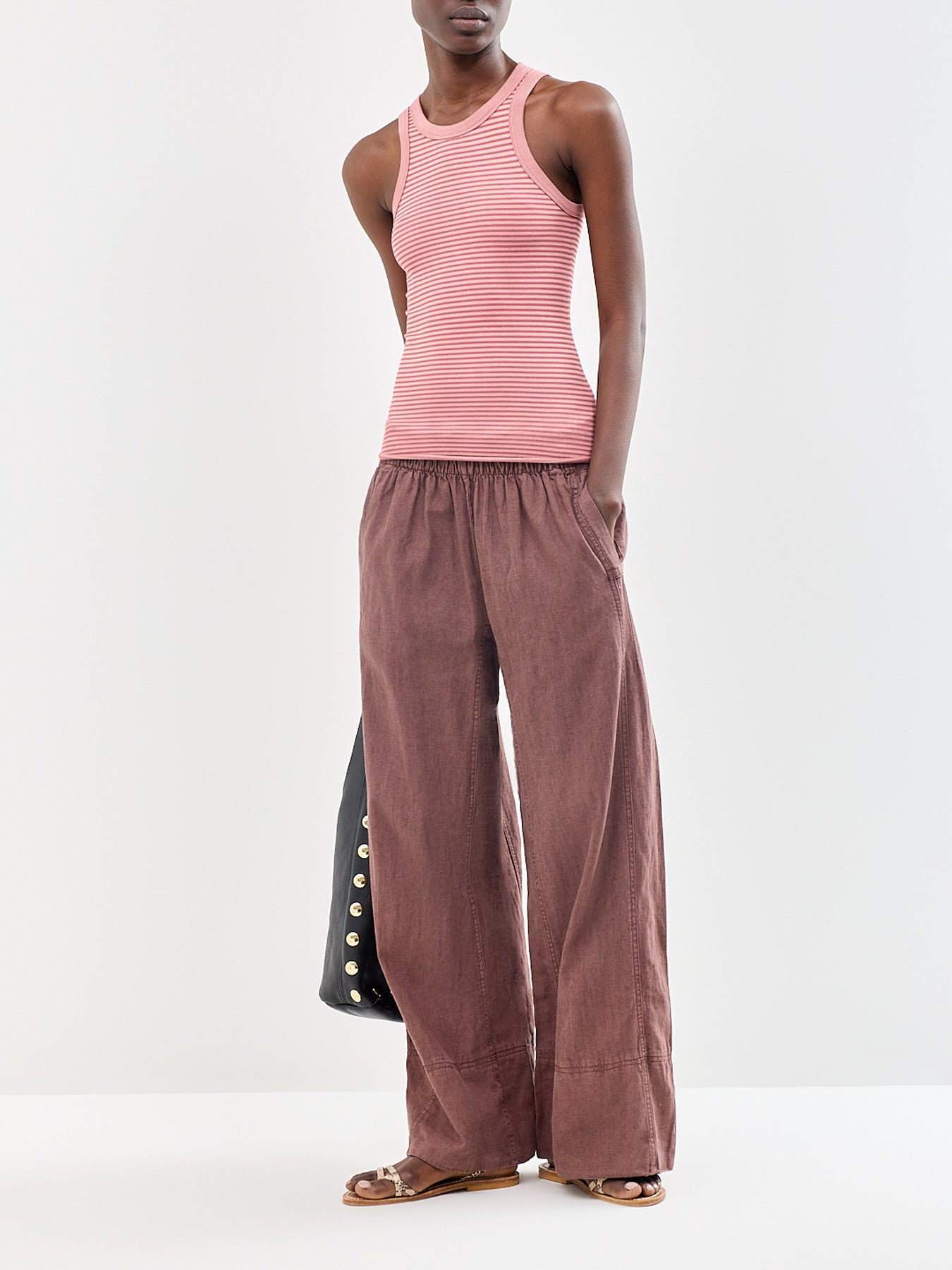 So Soft Stripe Tank Pink