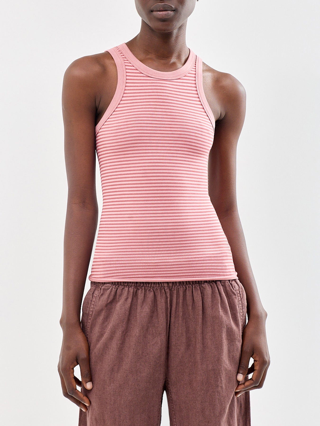 So Soft Stripe Tank Pink