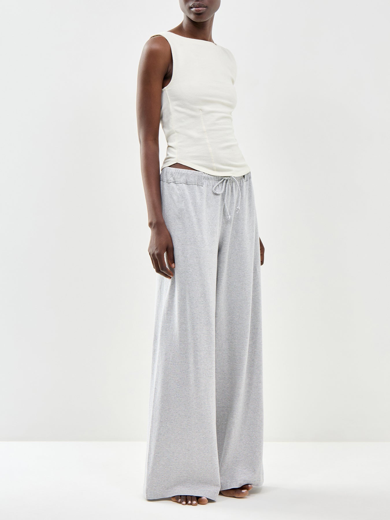 Out And About Wide Leg Trousers Grey