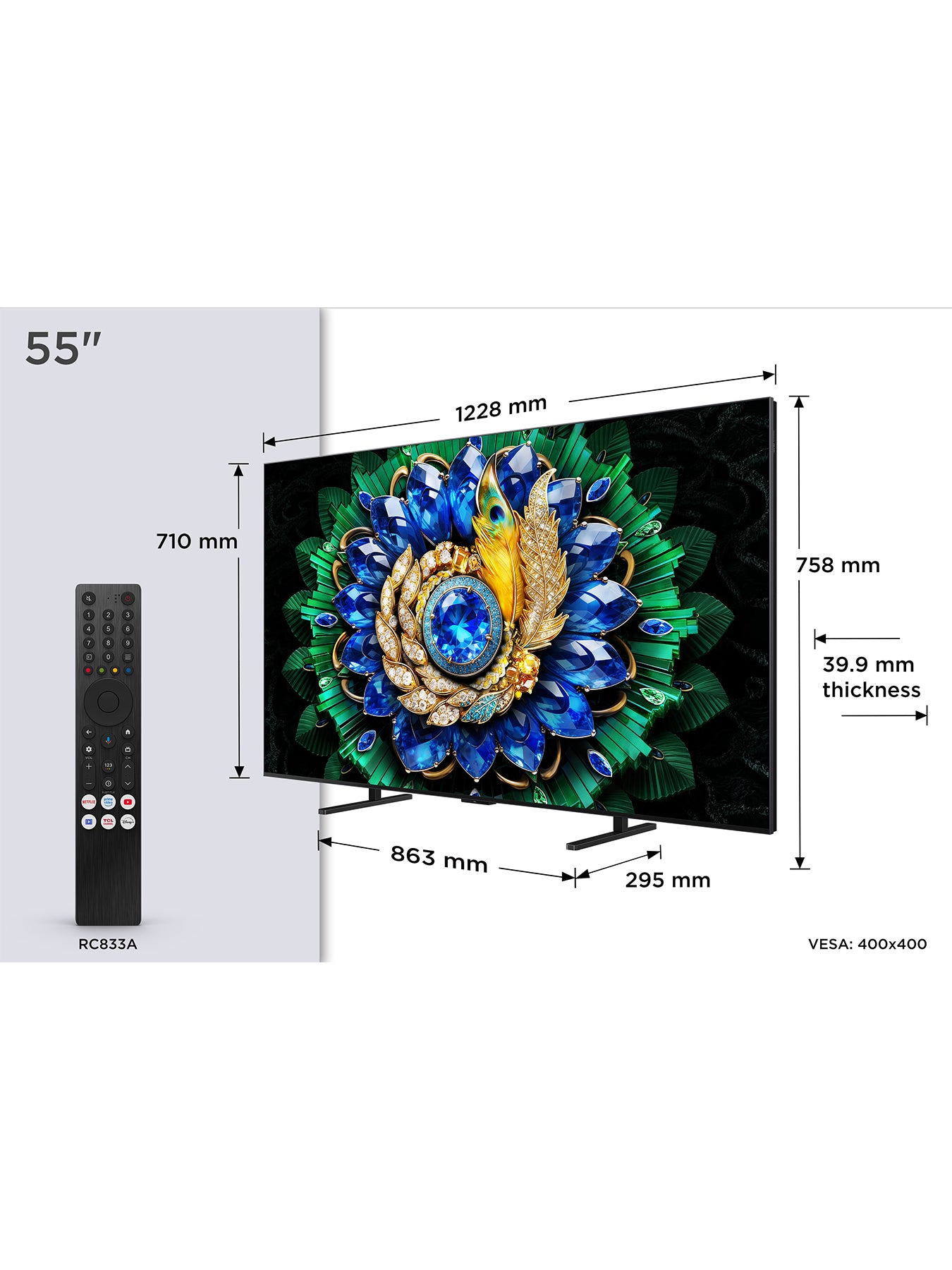 A400M 55 Inch QD Mini LED 4K UHD Smart TV