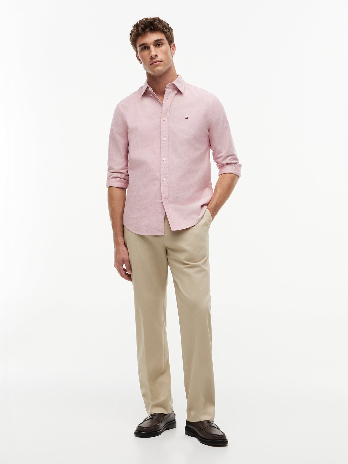 Regular Fit Flag Embroidery Oxford Shirt