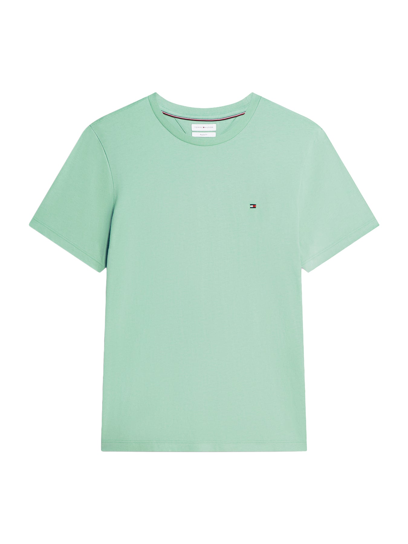 Flag Embroidery Cotton Crew Neck T-Shirt