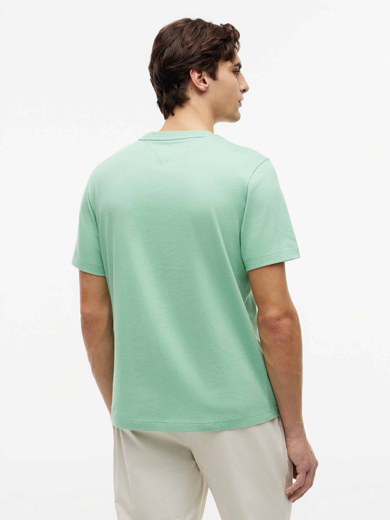 Flag Embroidery Cotton Crew Neck T-Shirt