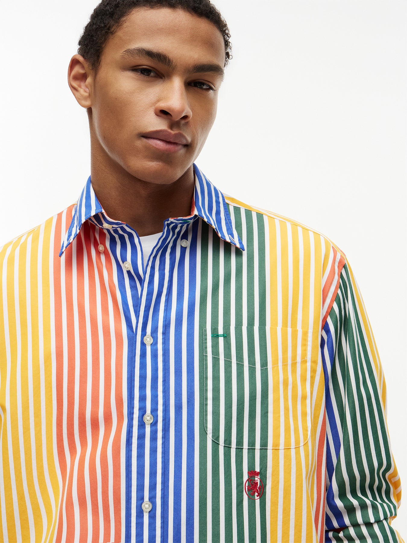 Relaxed Fit Multicolour Stripe Poplin Shirt