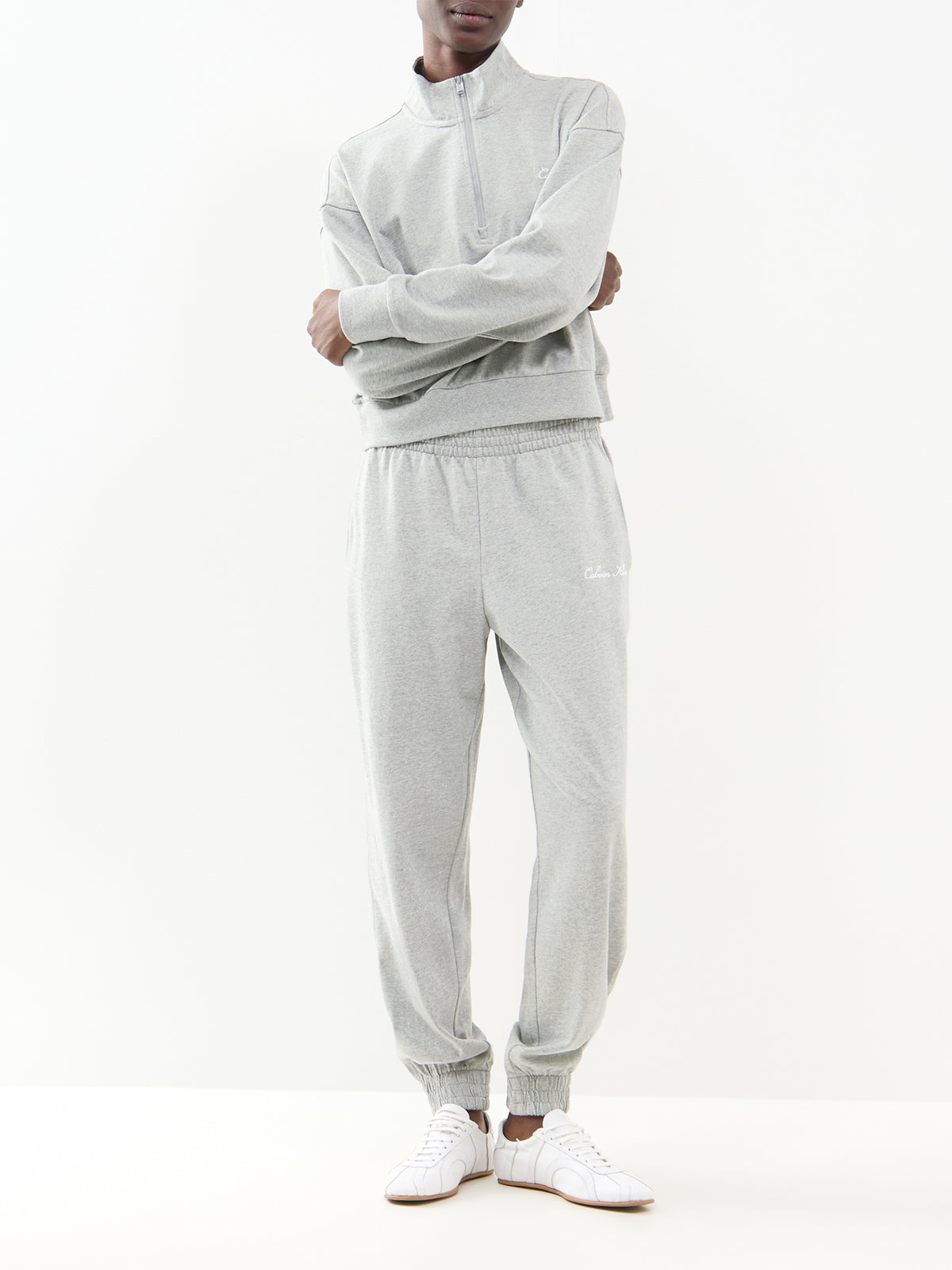 Logo Cotton Joggers - Grey